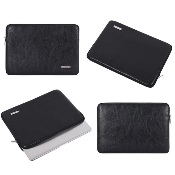 CANVASARTISAN  L38-T0311 PU Leather Carrying Case for 12 inch Portable Sleeve Bag Laptops Anti-Scratch Slim Case with Small Bag - Grey - 7