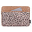 CANVASARTISAN G31-36 15-inch Laptop Shockproof Zipper Bag Leopard Print PU Leather Notebook Protective Sleeve - Khaki - 2