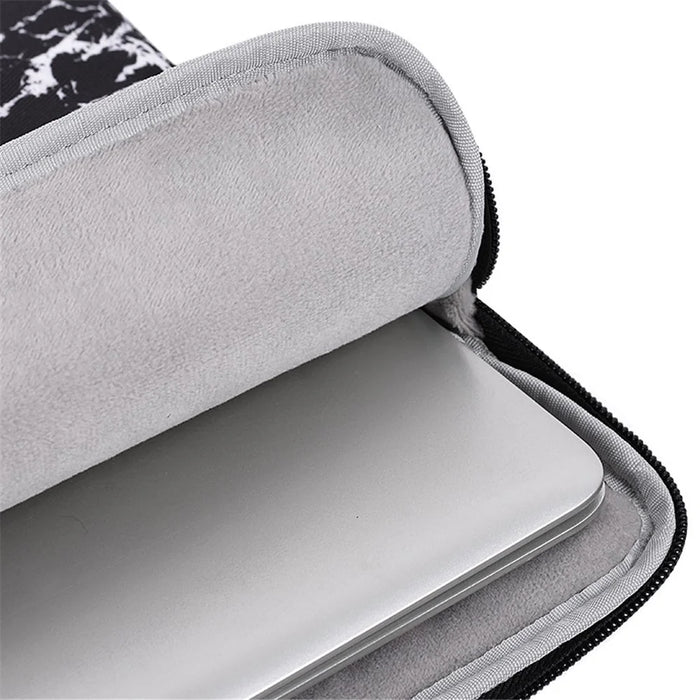 CANVASARTISAN H32-11 15-inch Laptop Portable Zipper Bag Anti-drop Printed Notebook Protective Sleeve - Black - 5