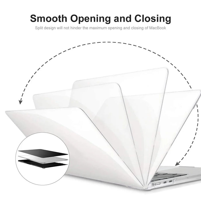 ENKAY HAT PRINCE Crystal Laptop Cover for MacBook Air 13 inch (2026) A3449 / (2025) A3240 / (2024) A3113 / (2022) A2681 Case Keyboard Film Plugs - White - 2