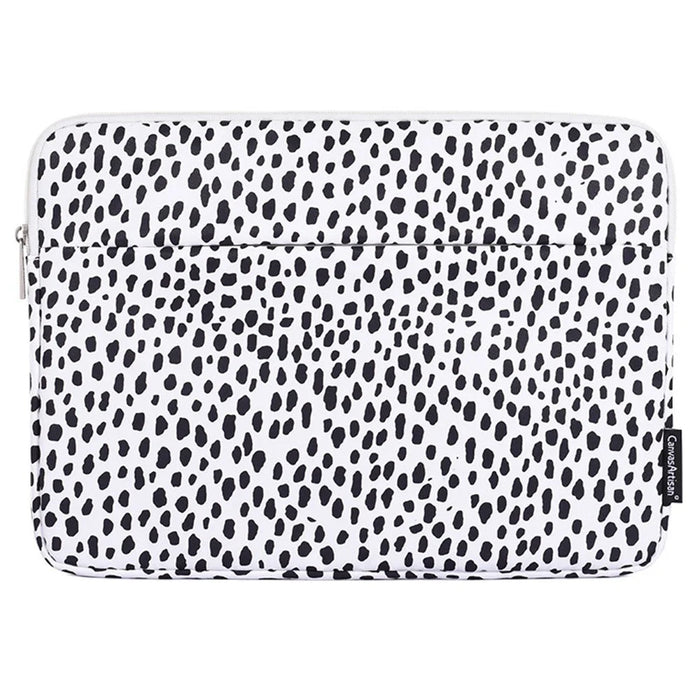 CANVASARTISAN H36-11 15-inch Laptop Waterproof Zipper Bag Black Spotted Anti-drop Notebook Protective Sleeve - 1