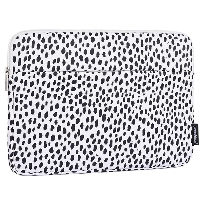 CANVASARTISAN H36-11 15-inch Laptop Waterproof Zipper Bag Black Spotted Anti-drop Notebook Protective Sleeve - 3