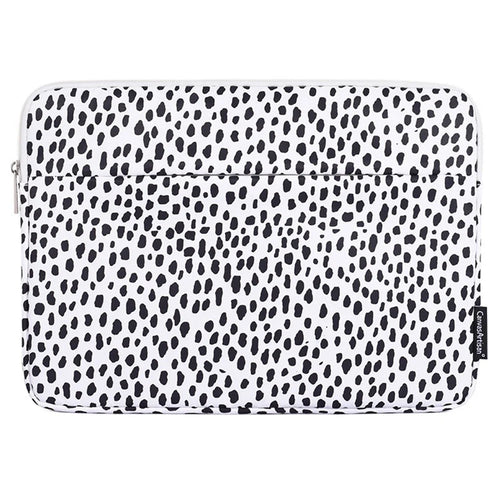 CANVASARTISAN H36-11 11-inch Laptop Black Spotted Carrying Bag Waterproof Notebook Protective Sleeve - 1