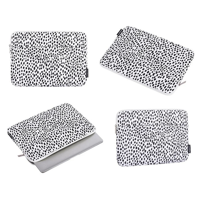 CANVASARTISAN H36-11 13-inch Laptop Zipper Pouch Black Spotted Notebook Protective Sleeve Carrying Bag - 4