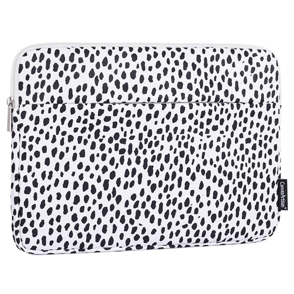 CANVASARTISAN H36-11 14-inch Notebook Protective Sleeve Black Spotted Laptop Portable Computer Zipper Bag - 3