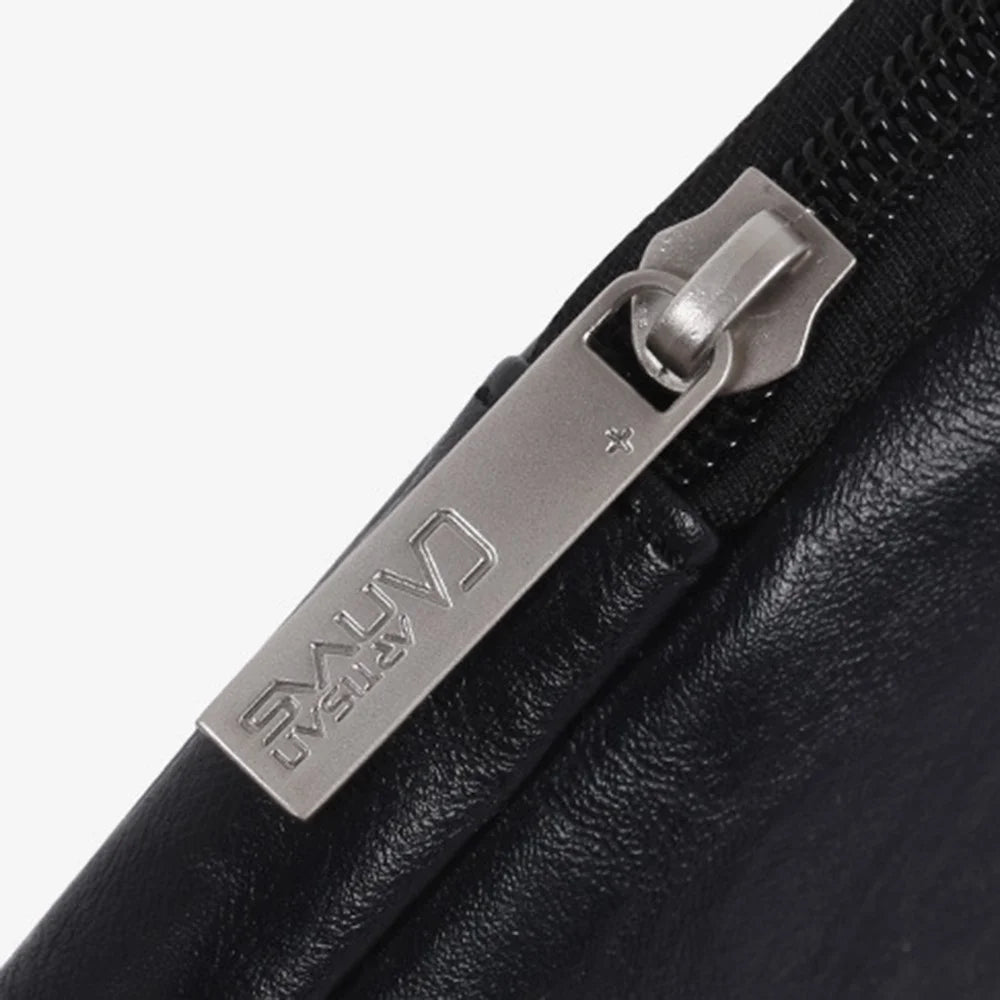 CANVASARTISAN  L38-T0311 PU Leather Carrying Case for 14 inch Portable Sleeve Bag Laptops Slim Case with Small Bag - Black - 7