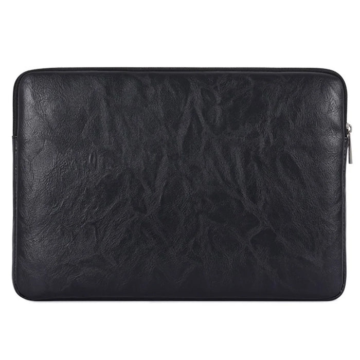 CANVASARTISAN  L38-T0311 PU Leather Sleeve Bag for 15 inch Portable Carrying Case with Small Bag Laptops Shockproof Protector - Black - 4