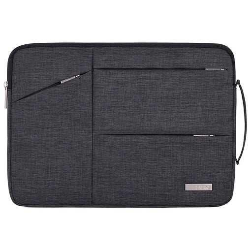 CANVASARTISAN L2-08 14-inch Laptop Tote Pouch Waterproof Notebook Zipper Sleeve Bag (with Handle) - Black - 1