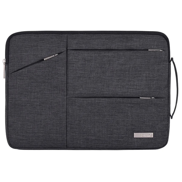 CANVASARTISAN L2-08 15-inch Notebook Zipper Tote Pouch Shockproof Laptop Sleeve Bag (with Handle) - Black - 1