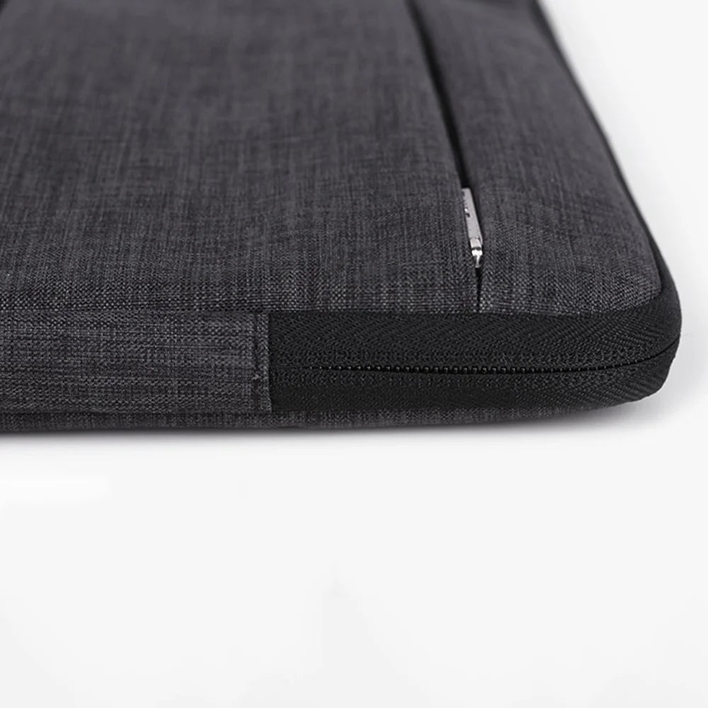 CANVASARTISAN L2-08 15-inch Notebook Zipper Tote Pouch Shockproof Laptop Sleeve Bag (with Handle) - Black - 5