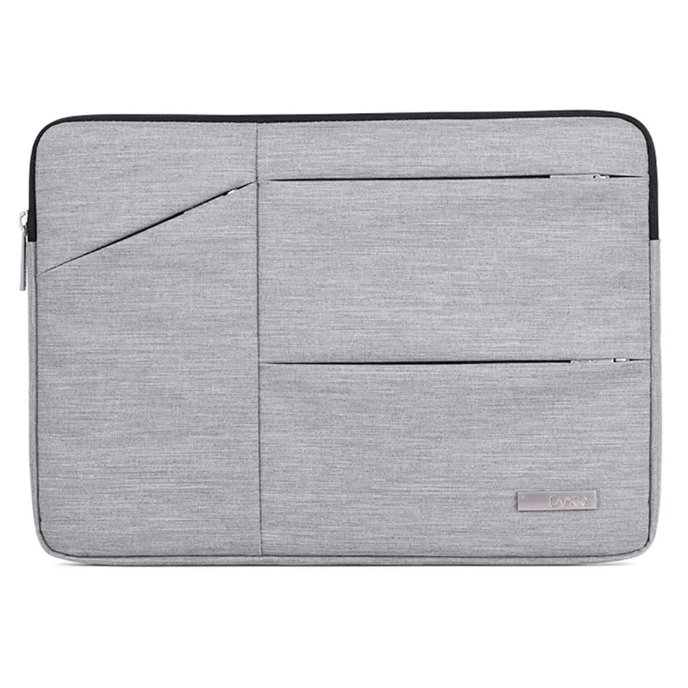 CANVASARTISAN L2-08 13-inch Notebook Carrying Bag Shockproof Waterproof Laptop Zipper Sleeve Bag (No Handle) - Grey - 1