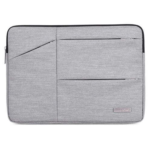 CANVASARTISAN L2-08 13-inch Notebook Carrying Bag Shockproof Waterproof Laptop Zipper Sleeve Bag (No Handle) - Grey - 1