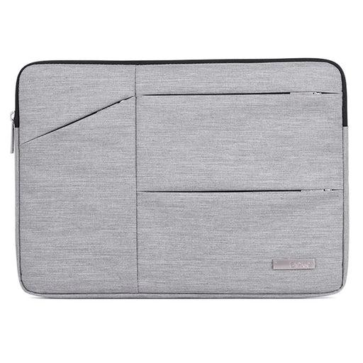 CANVASARTISAN L2-08 13-inch Notebook Carrying Bag Shockproof Waterproof Laptop Zipper Sleeve Bag (No Handle) - Grey - 1