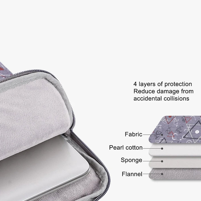 CANVASARTISAN H26-01 11-inch Laptop Carrying Bag Geometric Print Shockproof Notebook Protective Sleeve - 4