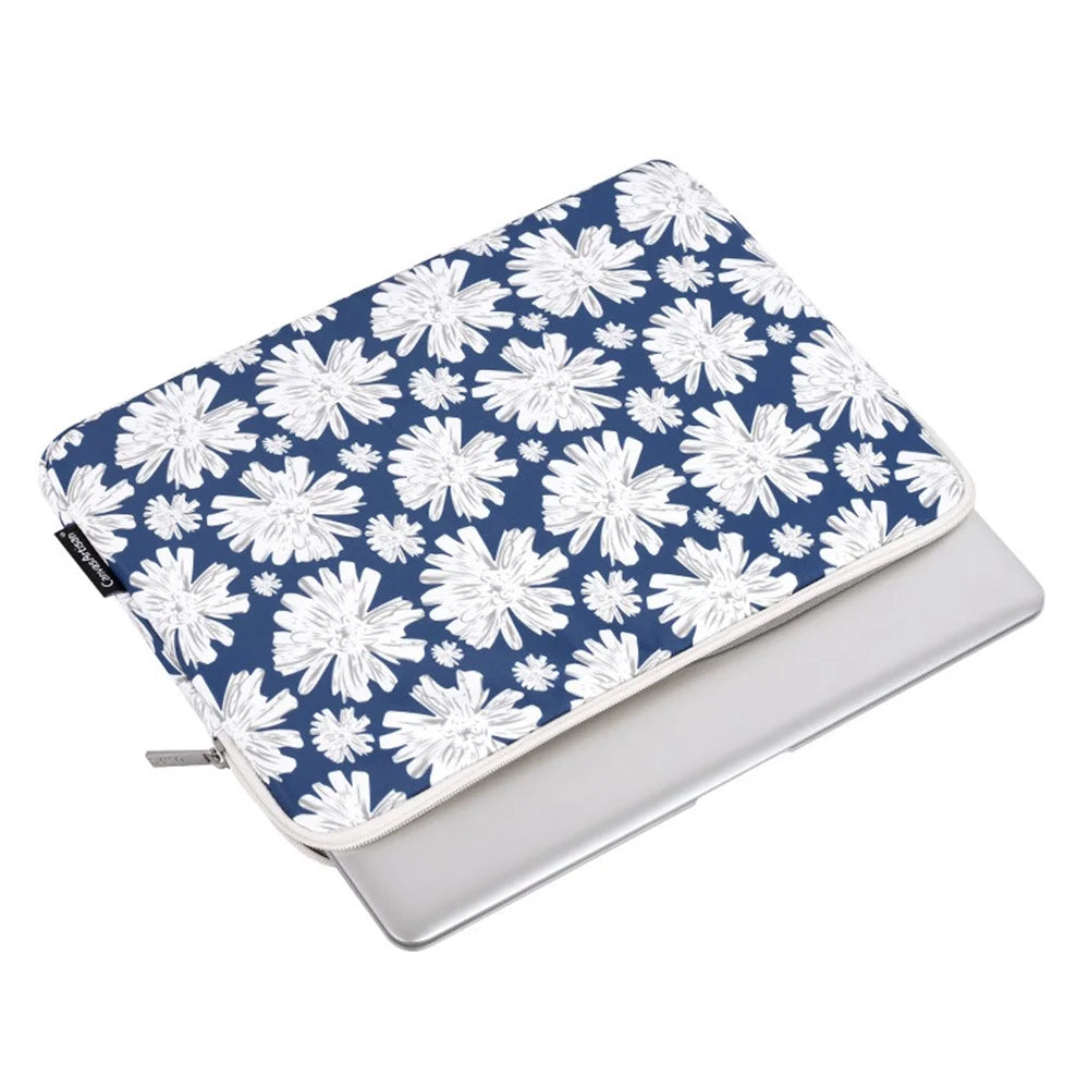 CANVASARTISAN H34-01 12-inch Laptop Flower Print Soft Lining Carrying Bag Notebook Zipper Pouch - 6