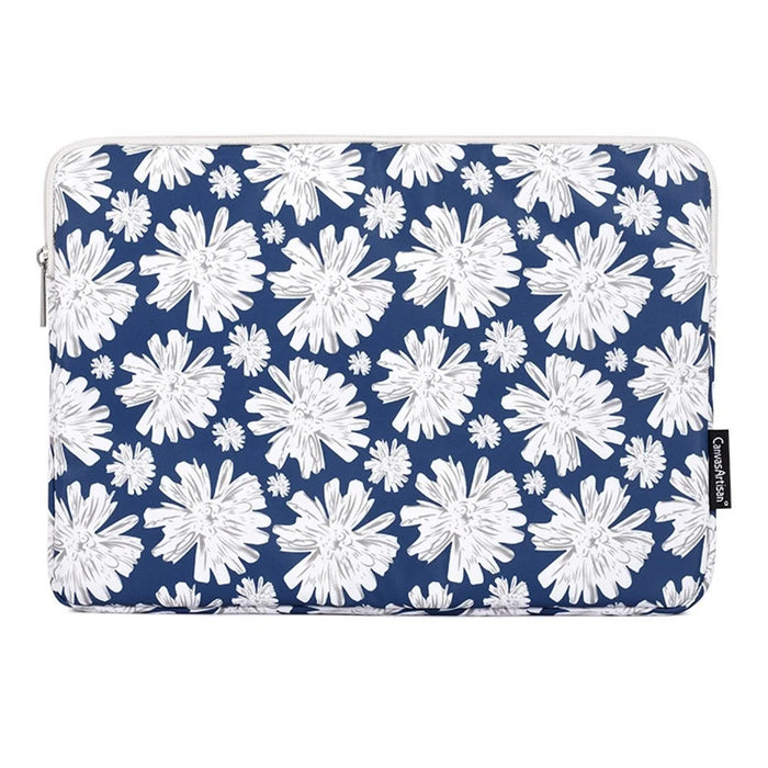 CANVASARTISAN H34-01 14-inch Notebook Protective Sleeve for Travel / Office / School Flower Print Laptop Zipper Bag - 5