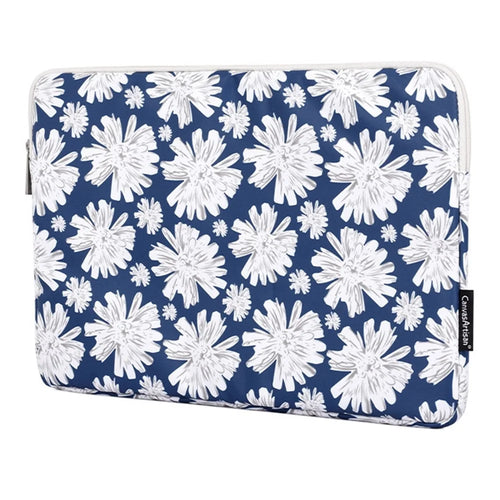 CANVASARTISAN H34-01 15-inch Laptop Portable Zipper Bag Flower Print Anti-collision Notebook Protective Sleeve - 1