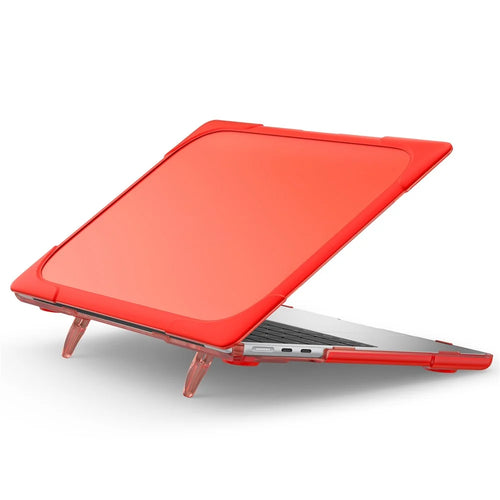 Laptop Case for MacBook Air 13 inch (2026) A3449 / (2025) A3240 / (2024) A3113 / (2022) A2681 Protective Case Notebook Computer Anti-Scratch Cover with Stand - Red - 1