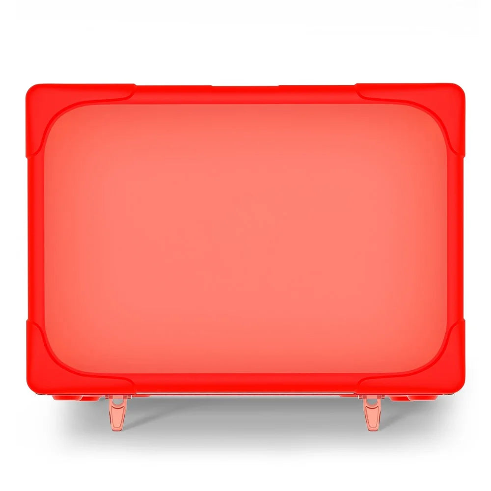 Laptop Case for MacBook Air 13 inch (2026) A3449 / (2025) A3240 / (2024) A3113 / (2022) A2681 Protective Case Notebook Computer Anti-Scratch Cover with Stand - Red - 2