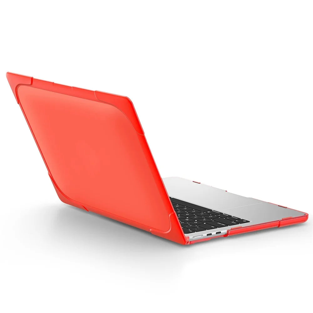 Laptop Case for MacBook Air 13 inch (2026) A3449 / (2025) A3240 / (2024) A3113 / (2022) A2681 Protective Case Notebook Computer Anti-Scratch Cover with Stand - Red - 3