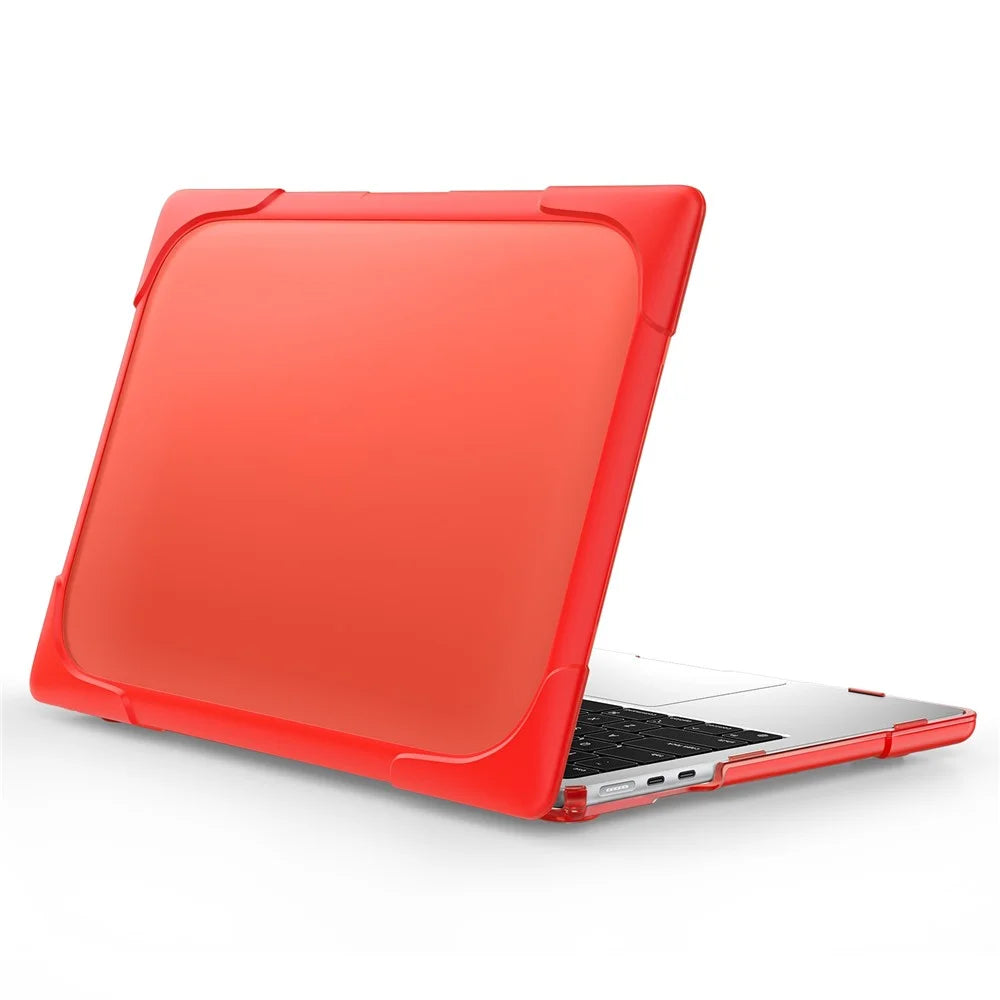 Laptop Case for MacBook Air 13 inch (2026) A3449 / (2025) A3240 / (2024) A3113 / (2022) A2681 Protective Case Notebook Computer Anti-Scratch Cover with Stand - Red - 4