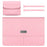 11-12 Inch Laptop Storage Bag for MacBook Anti-scratch PU Leather Notebook Computer Sleeve Mouse Pad - Pink - 1