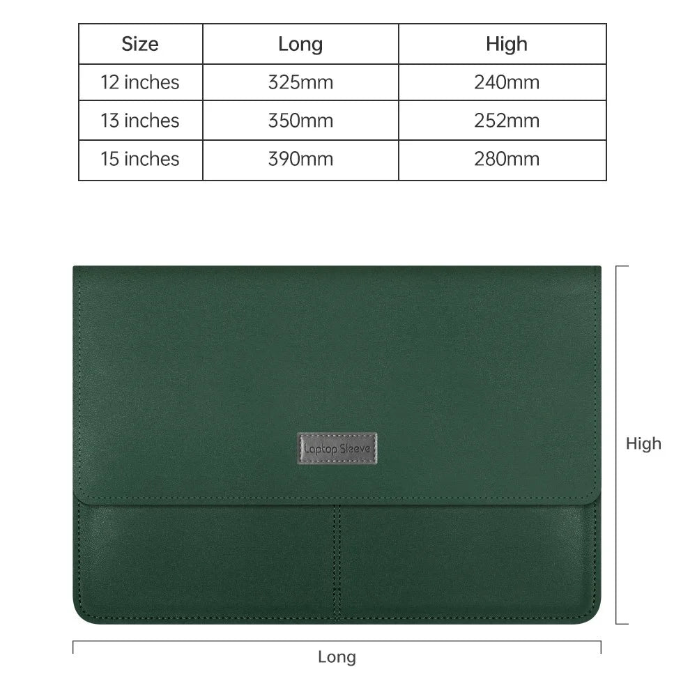 13-14 Inch Notebook Computer Sleeve for MacBook Waterproof PU Leather Mouse Pad Laptop Storage Pouch for Home Office - Grey - 7