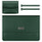 15 Inch Multifunction Laptop Sleeve for MacBook Large PU Leather Mouse Pad Notebook Computer Storage Pouch Handbag - Green - 1