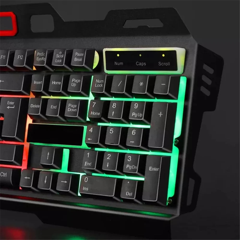 RGB Light 104 Keys USB Wired Gaming Keyboard and Wired Mouse Combo for PC Gamer Laptop Work - 7