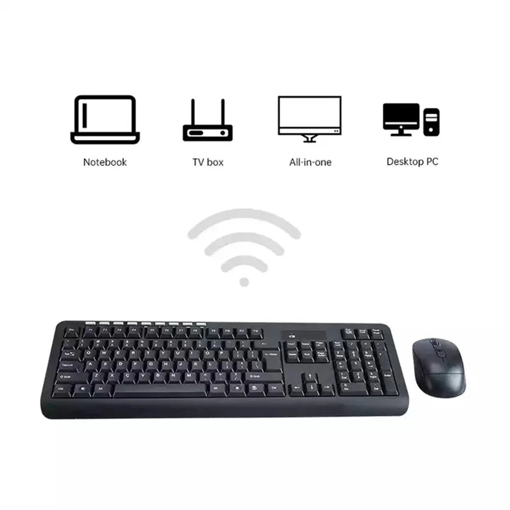 2.4G Bluetooth-compatible 113-Key Wireless Keyboard Home Office Mute Mouse for Laptop and Computer - 4