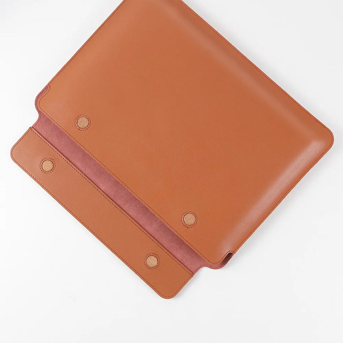 SS07 13 inch Laptop Sleeve for Microsoft Surface Pro 3 / 4 / 5 / 6 / 7 / 8 / X, Cowhide Leather Briefcase Carrying Bag Waterproof Anti-Scratch Computer Protective Skin - Brown - 7