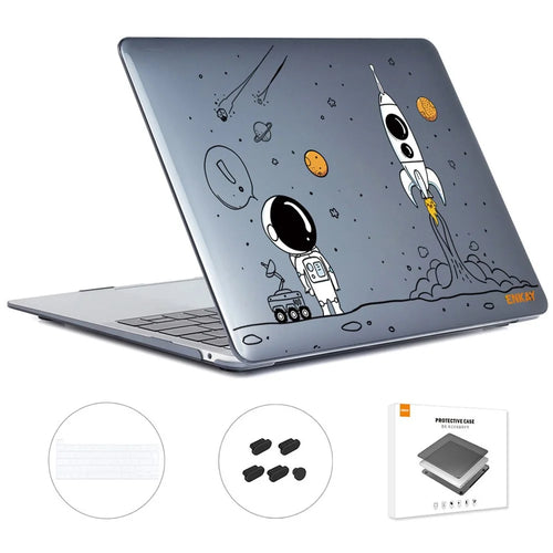 ENKAY HAT PRINCE for MacBook Pro 16 inch (2019) A2141 (EU Version) Laptop Cover Astronaut Pattern Hard Protective Case with Slim TPU Keyboard Film + Anti-dust Plugs - Astronaut No.1 - 1