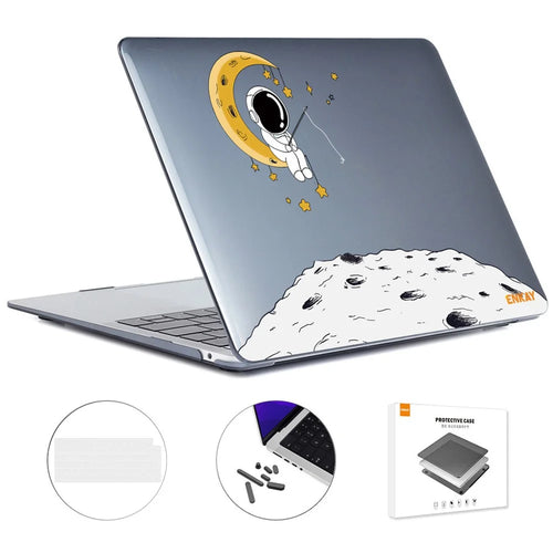 ENKAY HAT PRINCE For MacBook Air 13 inch (2026) A3449 / (2025) A3240 / (2024) A3113 / (2022) A2681 (EU) Laptop Case with TPU Keyboard Film - Astronaut No.3 - 1