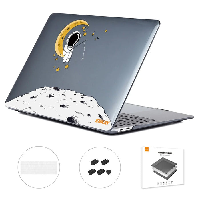ENKAY HAT PRINCE Protective Case for MacBook Pro 15 inch (2016) A1707 / A1990 (US Version) Astronaut Pattern Anti-Drop Case with TPU Keyboard Film + Dust-Proof Plugs - Astronaut No.3 - 1