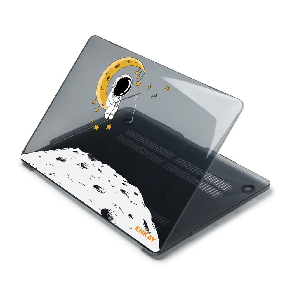 ENKAY HAT PRINCE For MacBook Pro 13 inch (2019) A2159 / (2016-2017) A1706 / (2018-2019) A1989 (EU Version) Astronaut Pattern Anti-Drop Case with TPU Keyboard Cover + Dust-Proof Plugs - Astronaut No.3 - 2