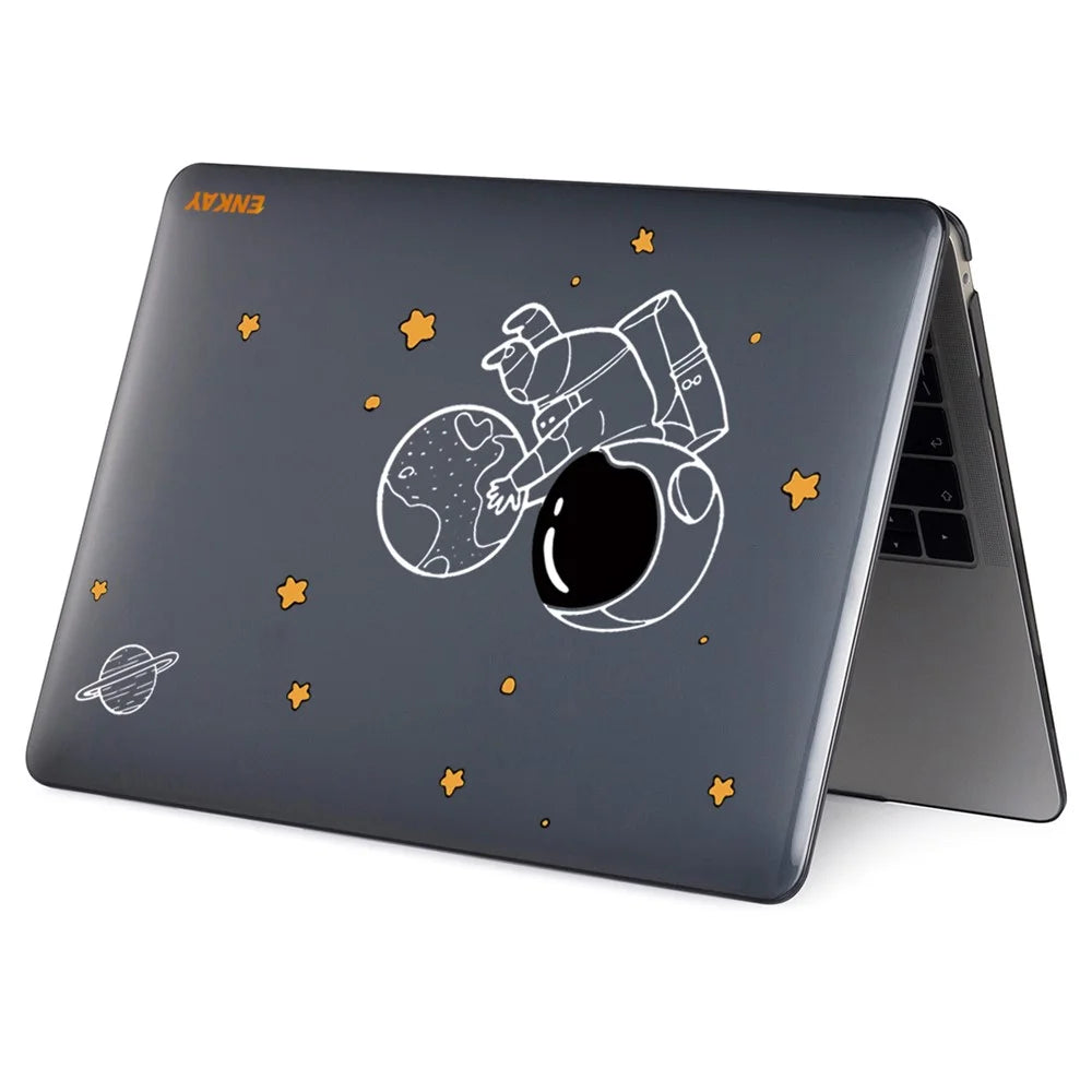 ENKAY HAT PRINCE Shockproof Case for MacBook Pro 13 inch (2016) A1708 (US Version) Astronaut Pattern Laptop Anti-Scratch Case with TPU Keyboard Cover + Dust-Proof Plugs - Astronaut No.5 - 6