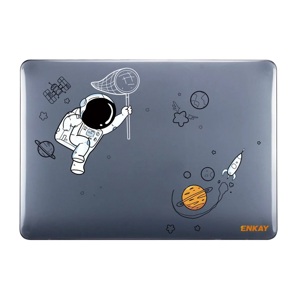 ENKAY HAT PRINCE Astronaut Pattern Laptop Case for MacBook Pro 14 inch (2026) A3427 A3426 / (2025) A3434 A3112 A3185 A3401 / (2024) A2918 A2992 / (2023) A2779 / (2022) / (2021) A2442 (US Version) - Astronaut No.2 - 3