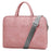 J.QMEI 933# 13 inch Laptop Handbag Protection Case Soft Lining Anti-scratch Notebook Computer Sleeve Bag with Shoulder Stap - Pink - 1