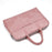 J.QMEI 933# 13 inch Laptop Handbag Protection Case Soft Lining Anti-scratch Notebook Computer Sleeve Bag with Shoulder Stap - Pink - 2