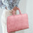 J.QMEI 933# 15.6 inch Laptop Handbag Zipper Closure Notebook Computer Carrying Bag with Small Bag and Shoulder Stap, Velvet Lining - Pink - 2