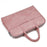 J.QMEI 933# 15.6 inch Laptop Handbag Zipper Closure Notebook Computer Carrying Bag with Small Bag and Shoulder Stap, Velvet Lining - Pink - 7