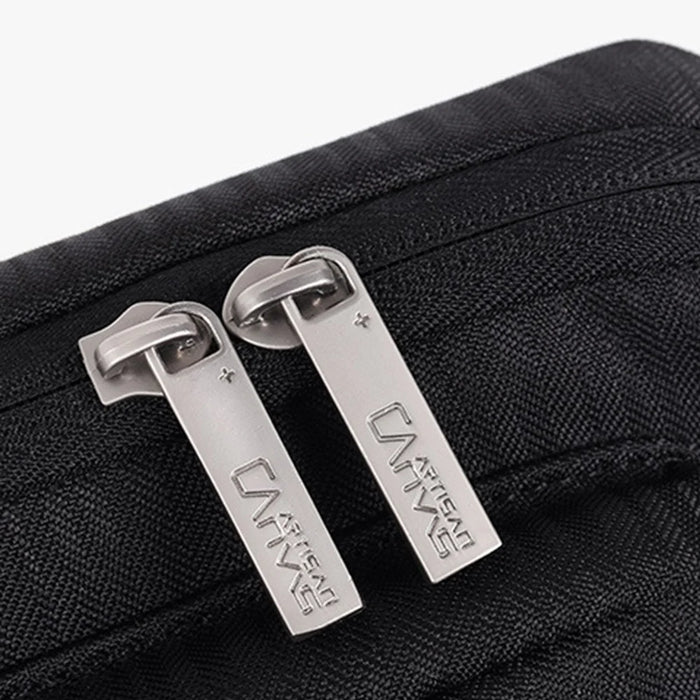 CANVASARTISAN K28-22 Splashproof Sleeve Bag for 13 inch Laptops Portable Slim Case with 2 Pouches / Handle Strap Notebook Anti-Scratch Carry Case - Black - 6