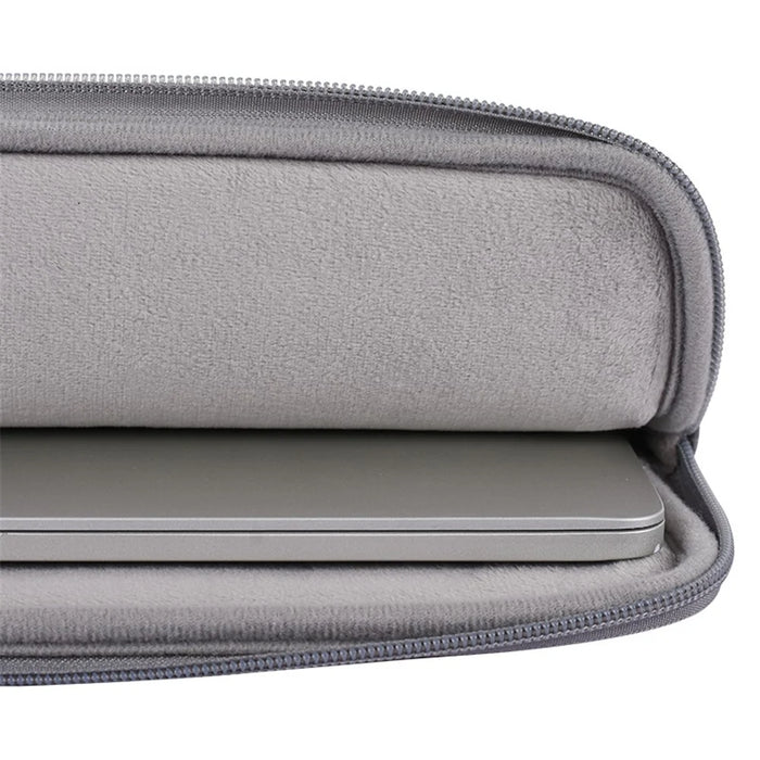 CANVASARTISAN  L38-06 Portable Carrying Case for 14 inch Notebook PU Leather Sleeve Bag Anti-Drop Laptop Slim Bag - Grey - 5