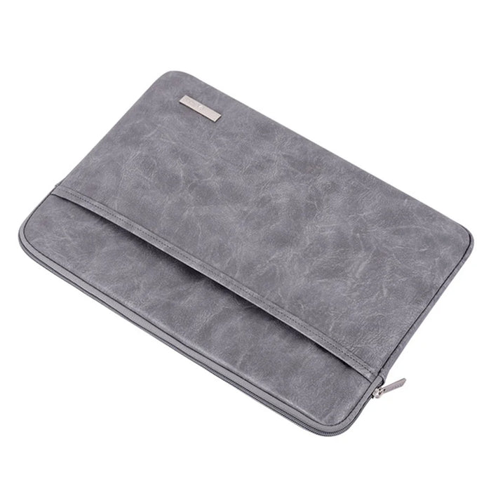 CANVASARTISAN L38-T06 11-Inch Laptop Bag PU Leather Notebook Computer Protective Case Slim Laptop Sleeve - Grey - 3