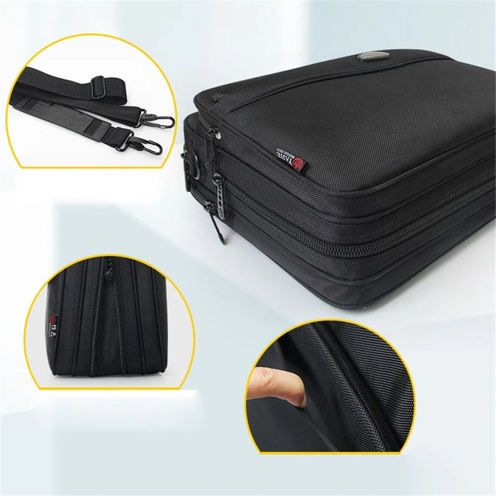 YAJIE 6404 Multifunction 15.6'' Laptops Business Briefcase Wear-resistant Notebook Computer Tote Handbag Messenger Shoulder Bag - 3