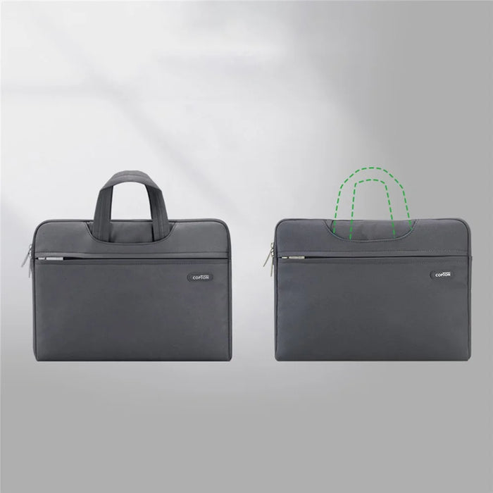 COPTON Portable Carrying Bag for 13-14-inch Laptops Anti-Scratch Notebook Nylon Sleeve Bag with Handle Strap / Small Bag - Grey - 5