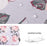 CANVASARTISAN H40-01 Portable Carrying Case for 12-inch Laptops Rose Pattern Printed Storage Bag Anti-Scratch Sleeve Bag - Grey - 4
