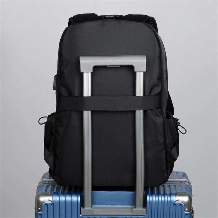 1025 Waterproof Large Laptop Backpack Business Travel Rucksack Shoulder Bag with Charging Port - 3