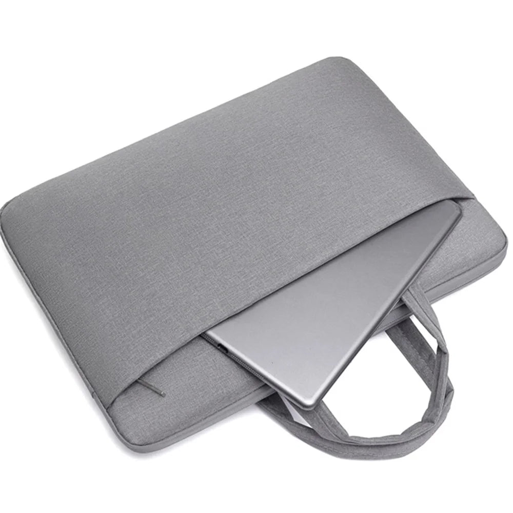 8026 15 inch Laptop Bag Sleeve Business Style Soft Liner Zipper Notebook PC Carrying Pouch Handbag - 6