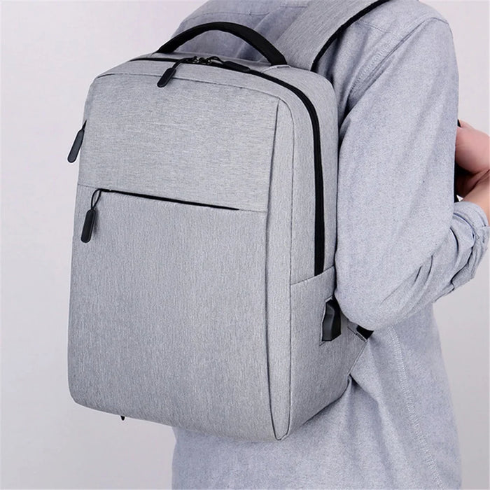 1101 Business Laptop Backpack Oxford Cloth Waterproof Rucksack with USB Charging Port for Travel School - 3